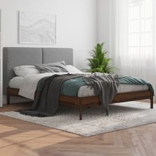 Grey & Walnut Trolig Bed Frame