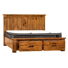 Niles Pine Wood Bed with Storage