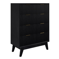 Sullivan Acacia Wood 4 Drawer Tallboy