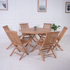 6 Seater Tonette Teak Wood Outdoor Dining Set