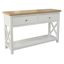 Hudson 2 Drawer Acacia Wood Console Table