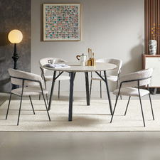 4 Seater Dorian Round Dining Table & Chair Set