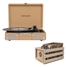 Crosley Cruiser Bluetooth Portable Turntable with Storage Crate