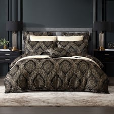 Monarch Yarn-Dyed Lurex Jacquard Quilt Cover Set