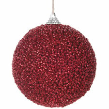Set of 6 Sugar Bead Baubles