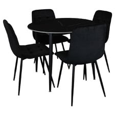 4 Seater Caleb Round Dining Table & Chair Set