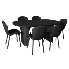 6 Seater Houlton Ash Wood Dining Table & Chair Set