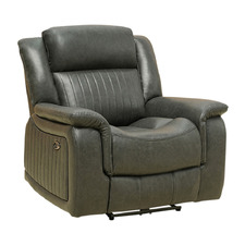 Powell Faux Leather Electric Recliner Chair