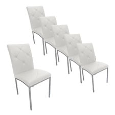 Lucio Faux Leather Dining Chairs (Set of 6)
