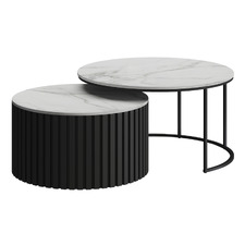 2 Piece Maureen Round Nesting Coffee Table Set