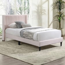 Isabelle Velvet King Single Bed Frame