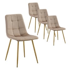 Bella Velvet Dining Chairs (Set of 4)