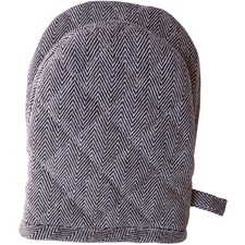 Cotton Herringbone Mini Oven Gloves