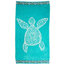 Turtle Jacquard Velour Beach Towel