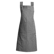 Black Gingham Cotton Apron
