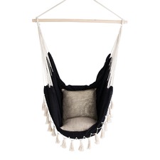 Soho Black Hammock with Cream Rope