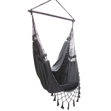 French Provincial Hanging Hammock Chair Charcoal