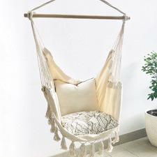 Cream Soho Hand Woven Cotton Hammock Chair