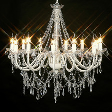 Cassie French Provincial 12 Arm Acrylic Chandelier