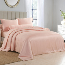 Coral Pink Fellini Quilt Cover Set