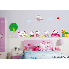 Hello Kitty Inspired Removable Wall Decal