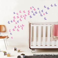 42 Butterflies Removable Wall Sticker