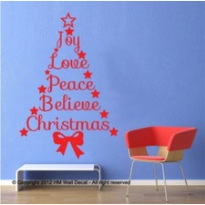 Quote Christmas Tree Wall Decal