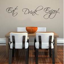 Eat Drink Enjoy DIY Quote Removable Wall Decal