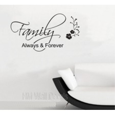 Family Always and Forever Wall Decal