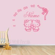 Hello Kitty and Customise Name Wall Sticker