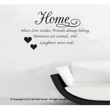 Home is Where Love Resides Wall Quote Decal