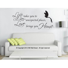 Love Brings You Home, Life Love Home Wall Quote Decal