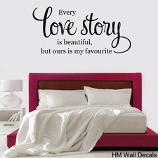 Love Story... Quote DIY Removable Wall Decal