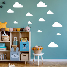 12 Clouds Removable Wall Sticker