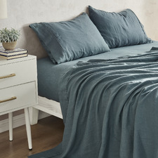 Plain Dyed European Flax Linen Sheet Set