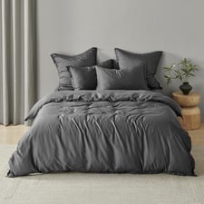 Charcoal 400TC Bamboo Quilt Cover Set