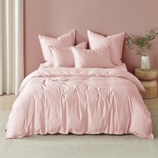 Blush Pink 400TC Bamboo Quilt Cover Set