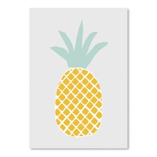 Grey Pineapple Printed Wall Art
