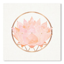 Peach Zen Lotus Printed Wall Art