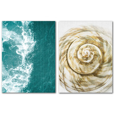 Tropical Waters Canvas Wall Art Diptych by LILA & LOLA