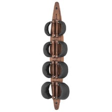 9 Piece Walnut Wood Wall Mounted Kettlebell Set