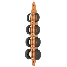 9 Piece Cherry Wood Wall Mounted Kettlebell Set