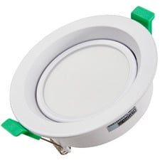 Arte White 90mm Cut Out LED Gimble Recessed Downlight
