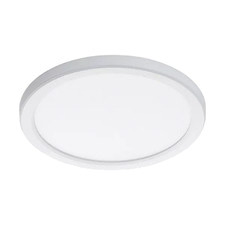 Fino 28cm White Tri-Colour LED Oyster Light with Sensor
