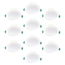 Vito 90mm Cut Out LED Tri-Colour Recessed Downlights (Set of 10)
