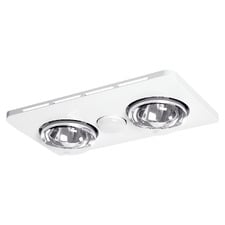 Essence 419mm White 3-in-1 Bathroom Heater Exhaust Fan with LED Light
