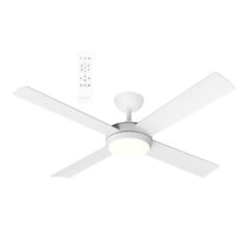 Quantum Matte White DC Ceiling Fan with LED Light