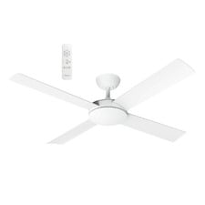 Quantum Matte White DC Ceiling Fan with Remote Control