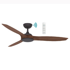 Newport 142cm Walnut & Old Bronze DC Smart Ceiling Fan with Remote Control