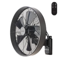 Como 3 Speed Wall Fan with Remote Control